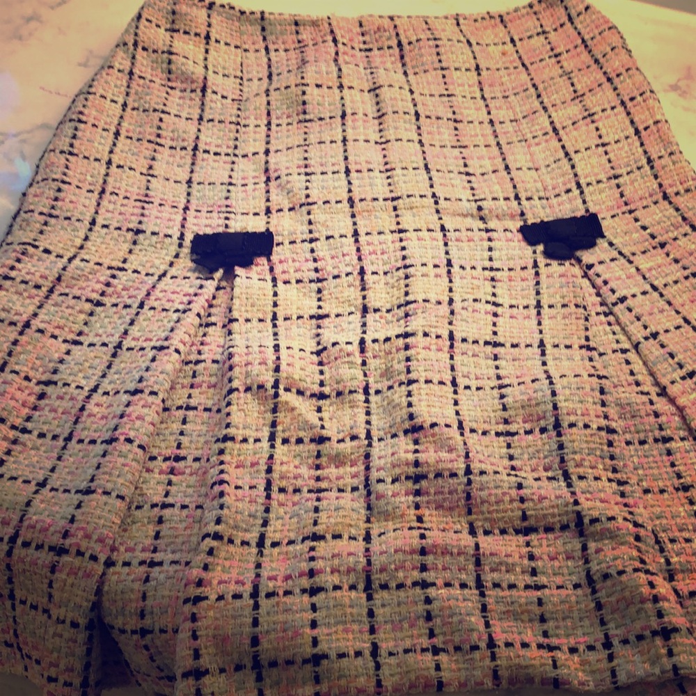 Fit n flare tweed skirt